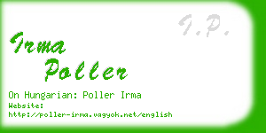 irma poller business card